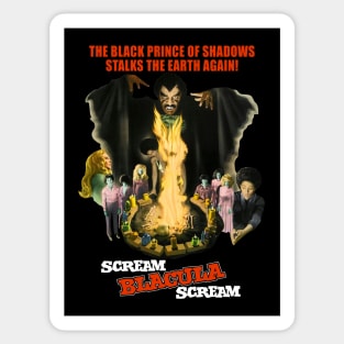 SCREAM BLACULA SCREAM - 2.0 (4 dark tees) Sticker